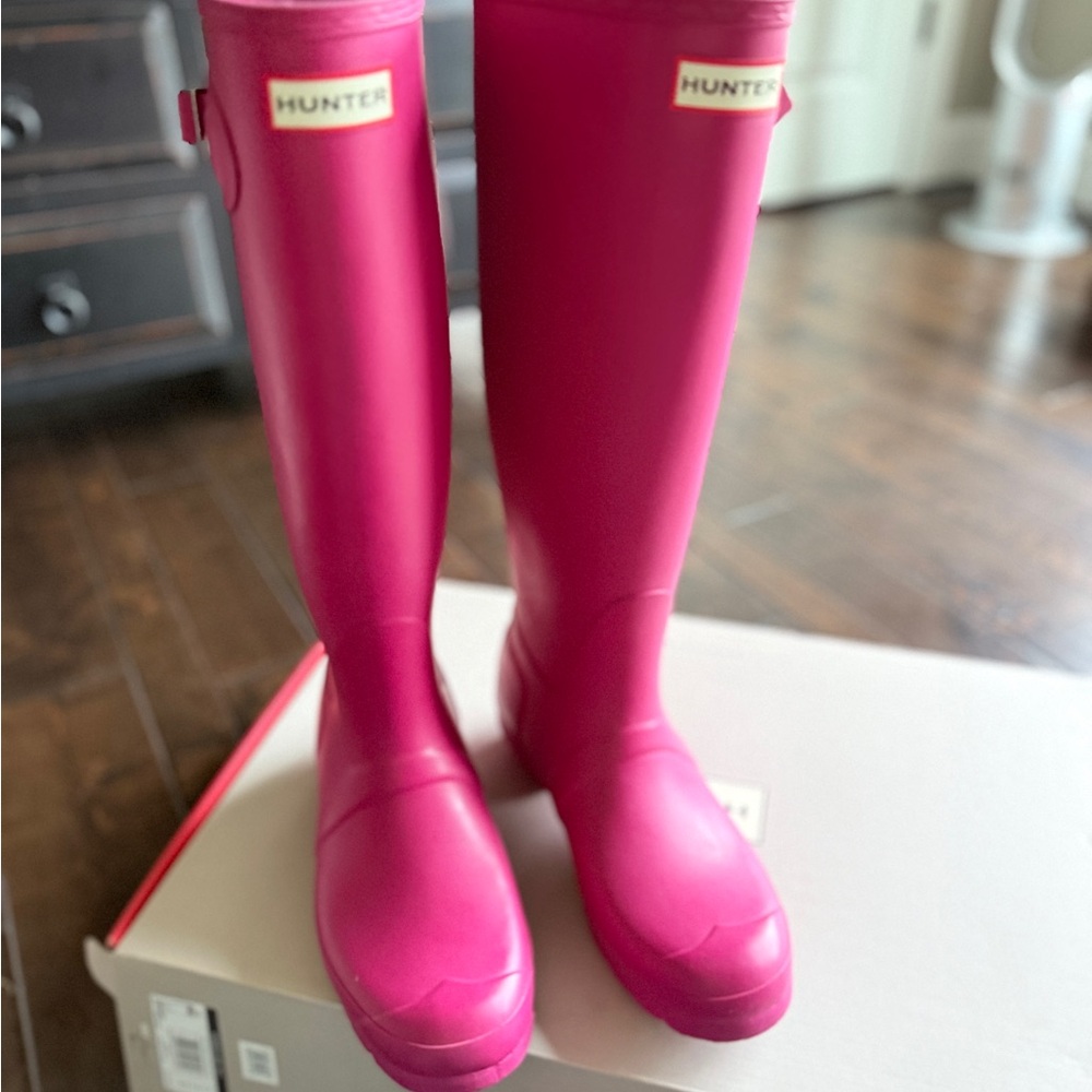 Hunter Pink 💕 Tall Boots EUC